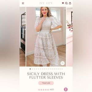 NWT | Sicily Flutter Sleeve Dress | 2X